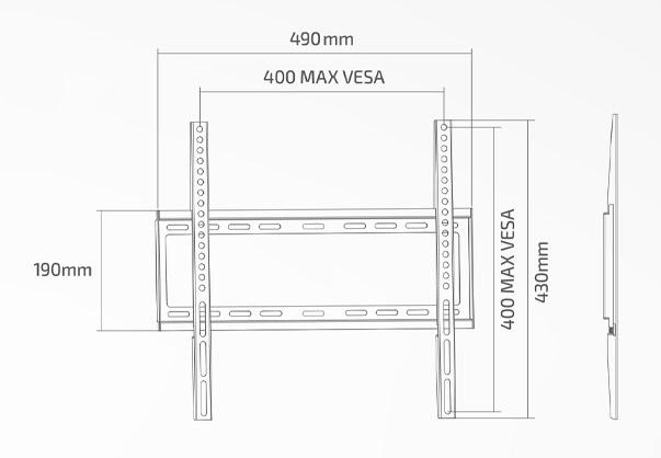 Superior SUPSTV004 - Support mural fixe 32"-55" - max 35kg