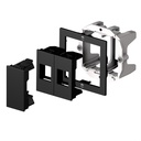 Cecoflex - AV09-060-000-2 Boîtier AV double Edizio/Kallysto, noir