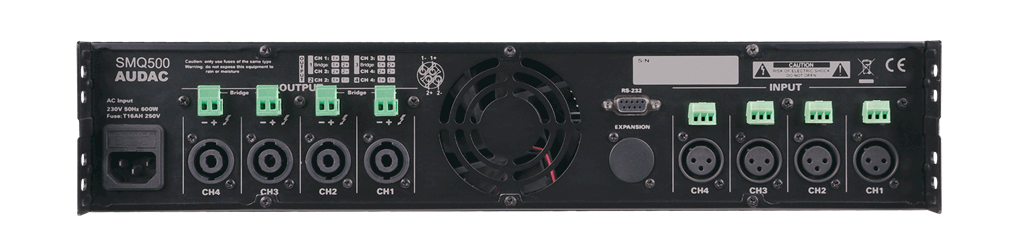 Audac SMQ500 - Amplificateur DSP 4x500W@4ohm