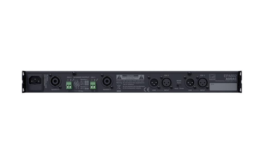 Audac EPA502 - Amplificateur 2x500W@4ohm