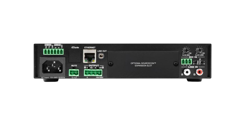 Audac MFA208 - Amplificateur Multifonctionnel 2 x 40W @4 Ohm - 80W @100V