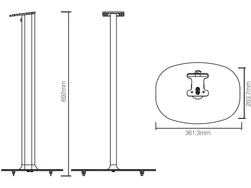 Flexson Pied de support Era 300 Blanc