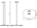 Flexson Pied de support Era 300 Blanc