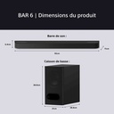 Sony - Bravia Theatre Bar 6 - Barre de son 3.1.2 canaux avec caisson de basses sans fil puissant, Dolby Atmos®, DTS:X®