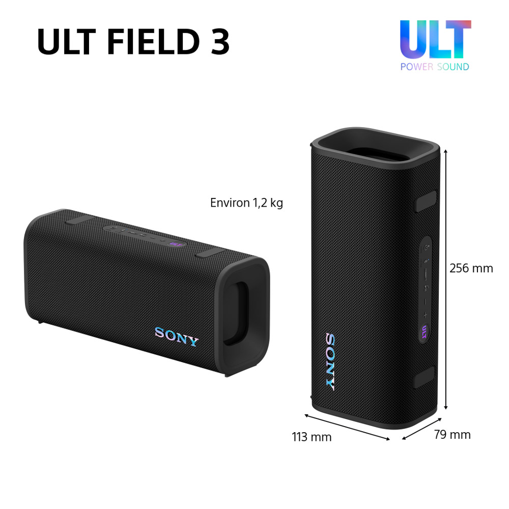Sony ULT Field 3 Blanc - Enceinte Bluetooth portable