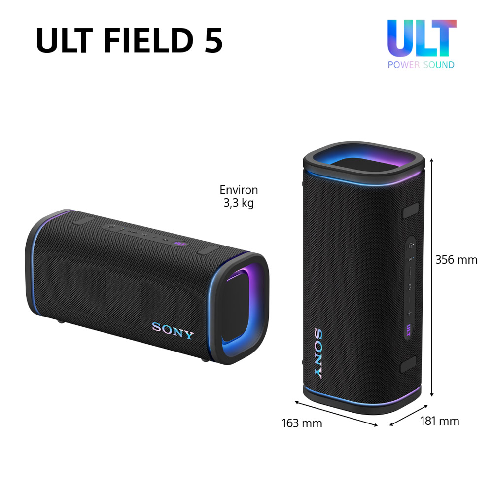 Sony ULT Field 5 Blanc - Enceinte Bluetooth portable