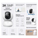 TP-Link - C230 - Caméra de sécurité panoramique/inclinable WiFi avec IA