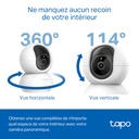 TP-Link - C230 - Caméra de sécurité panoramique/inclinable WiFi avec IA
