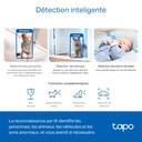 TP-Link - C230 - Caméra de sécurité panoramique/inclinable WiFi avec IA