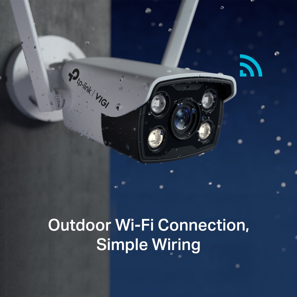 TP-Link Caméra réseau C340-W 4 mm - Caméra réseau Bullet extérieure VIGI 4MP Full-Color