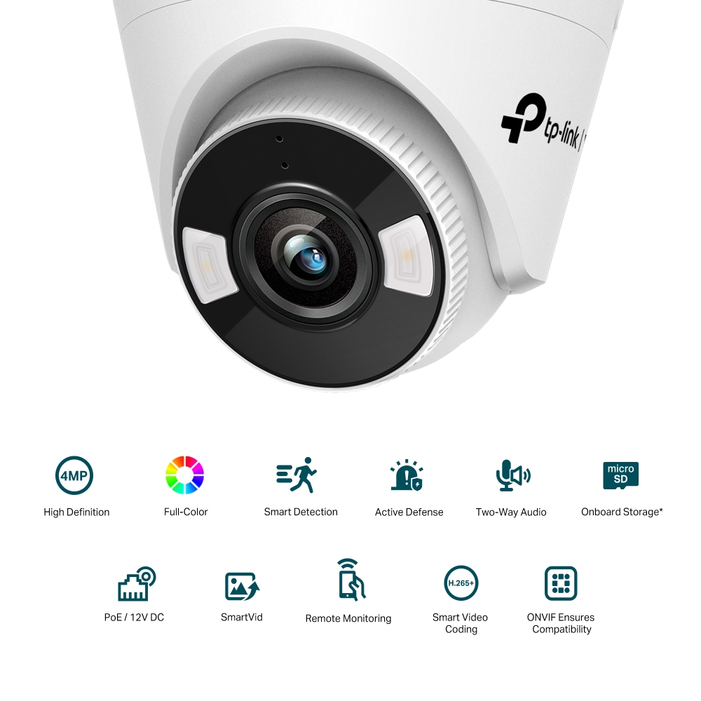 TP-Link - C440 2.8 mm - Caméra réseau tourelle VIGI 4MP Full-Color