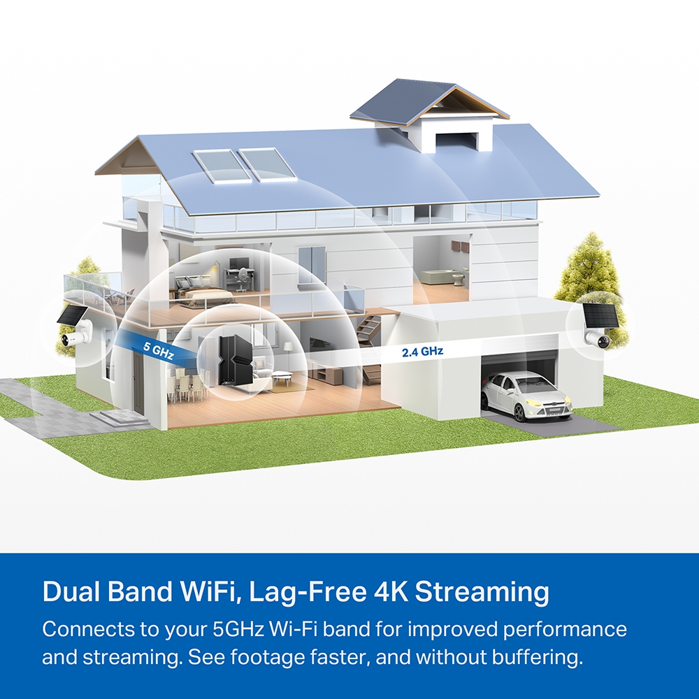 TP-Link - C460 - Caméra de sécurité WiFi 4K sur batterie