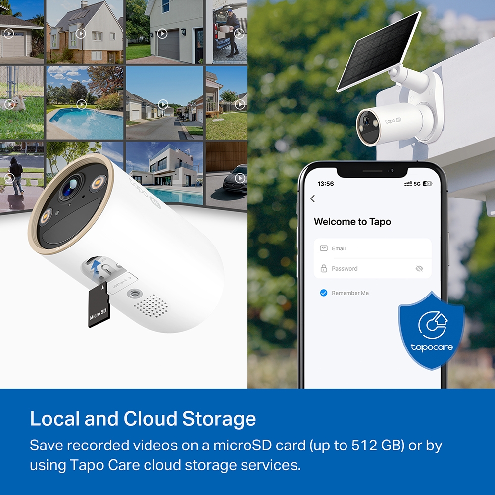 TP-Link - C460 - Kit de caméra de sécurité 4K WiFi bi-bande à énergie solaire