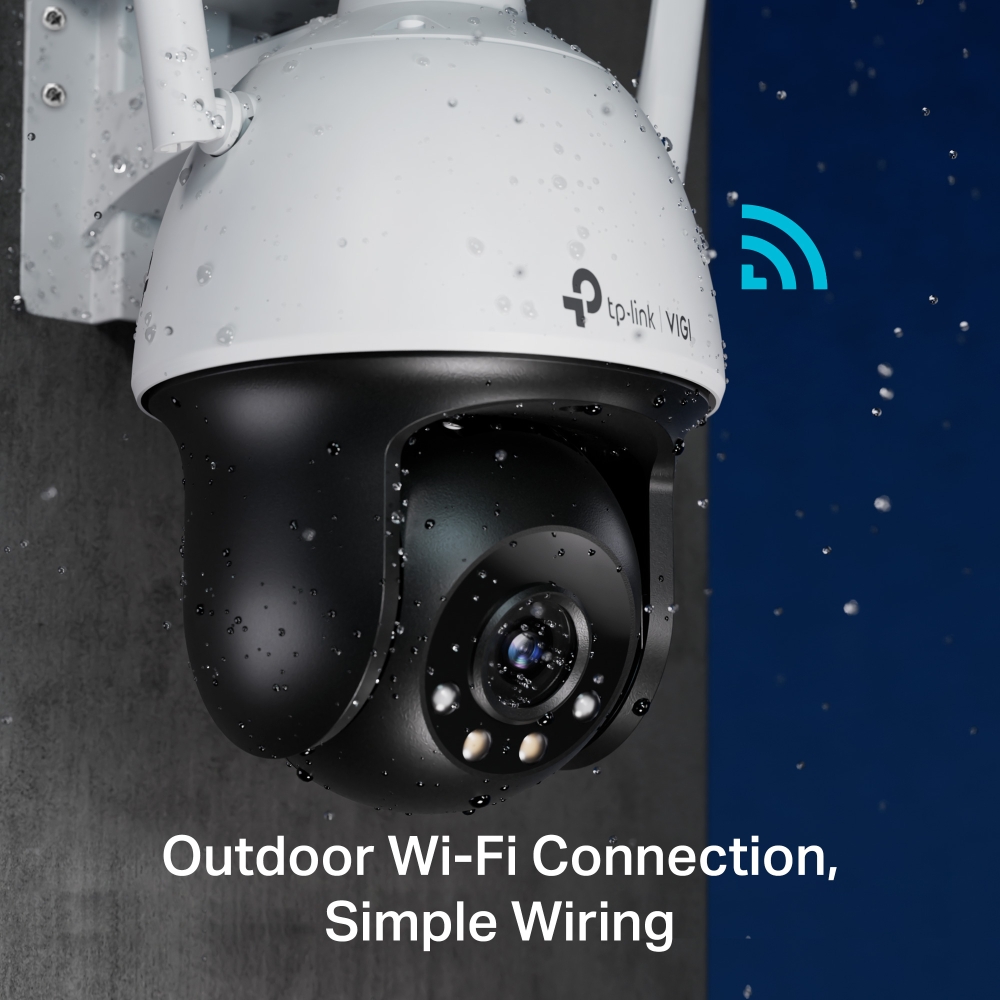 TP-Link - C540-W 4 mm - Caméra réseau Pan Tilt VIGI 4MP Outdoor Full-Color