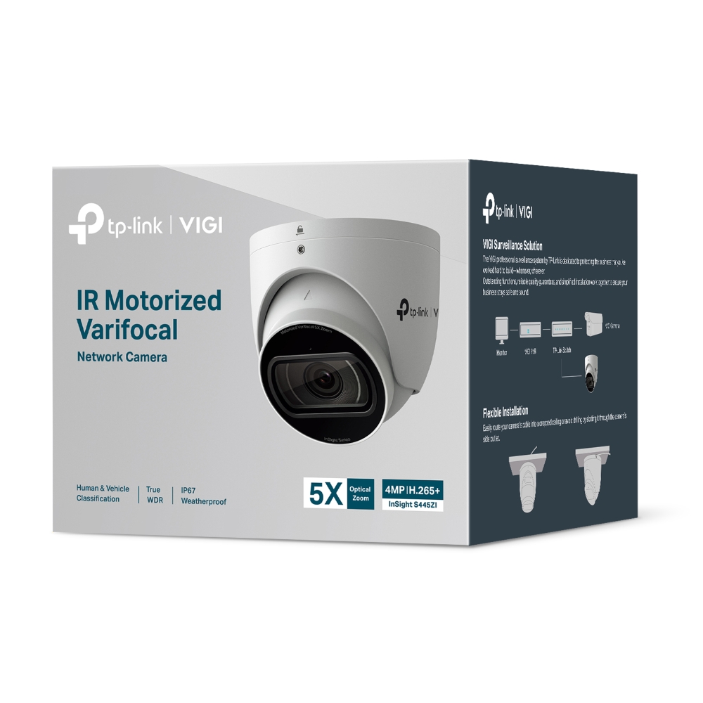 TP-Link - InSight S445ZI IP67 - Caméra tourelle varifocale motorisée IR 4MP VIGI