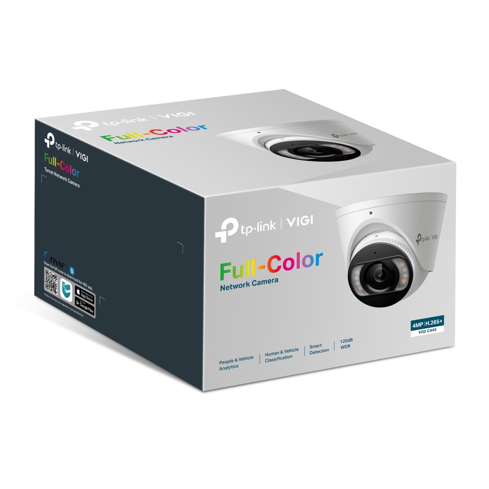 TP-Link - VIGI C445 - Caméra réseau à tourelle couleur VIGI 4MP