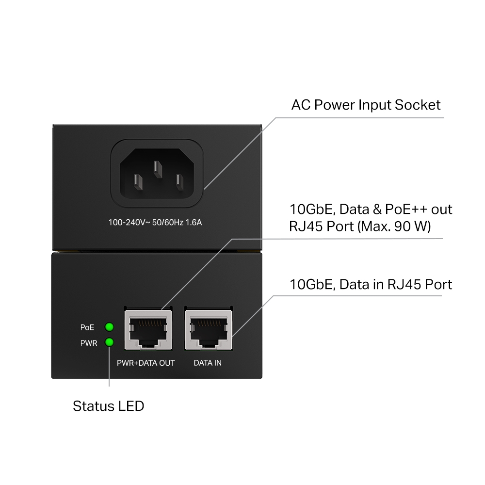 TP-Link - POE380S - Injecteur PoE++ Omada