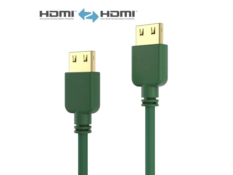 PureLink Câble Slim HDMI - HDMI, 0.3 m Vert