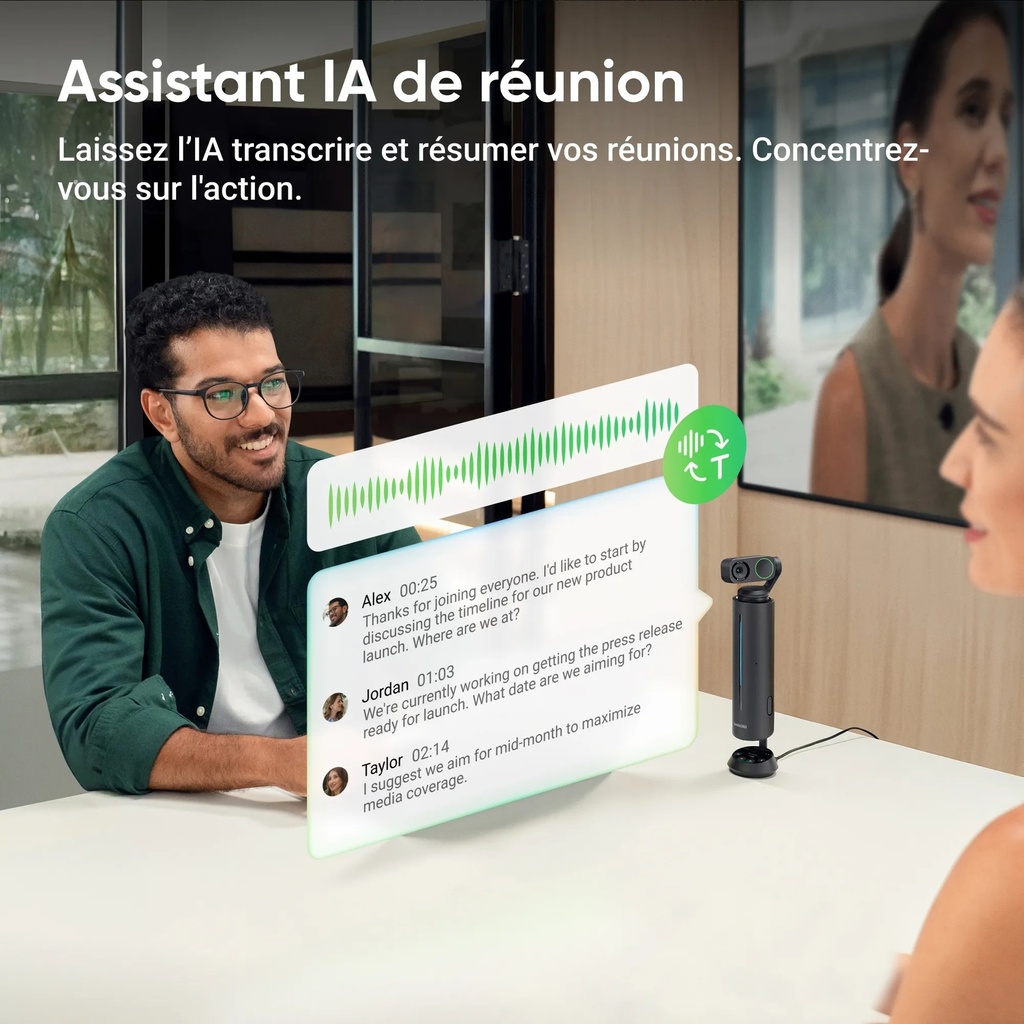 Insta360 Wave - Haut-parleur avec suite d'enregistrement IA
