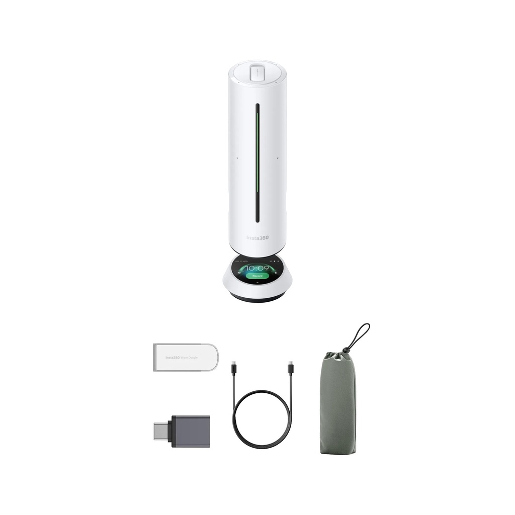 Insta360 Wave blanc - Haut-parleur avec suite d'enregistrement IA