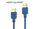 PureLink Câble Slim HDMI - HDMI, 0.3 m Bleu