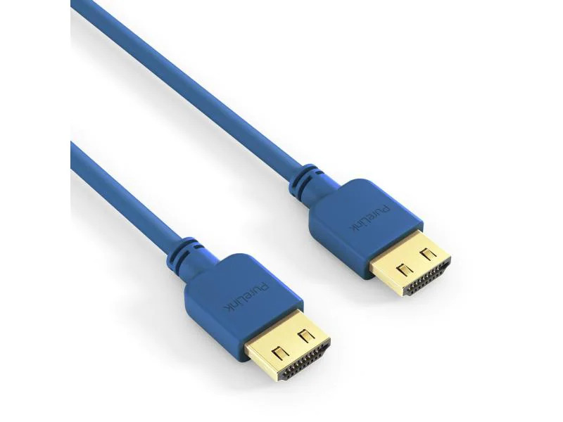 PureLink Câble Slim HDMI - HDMI, 0.5 m Bleu