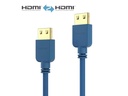 PureLink Câble Slim HDMI - HDMI, 1 m Bleu
