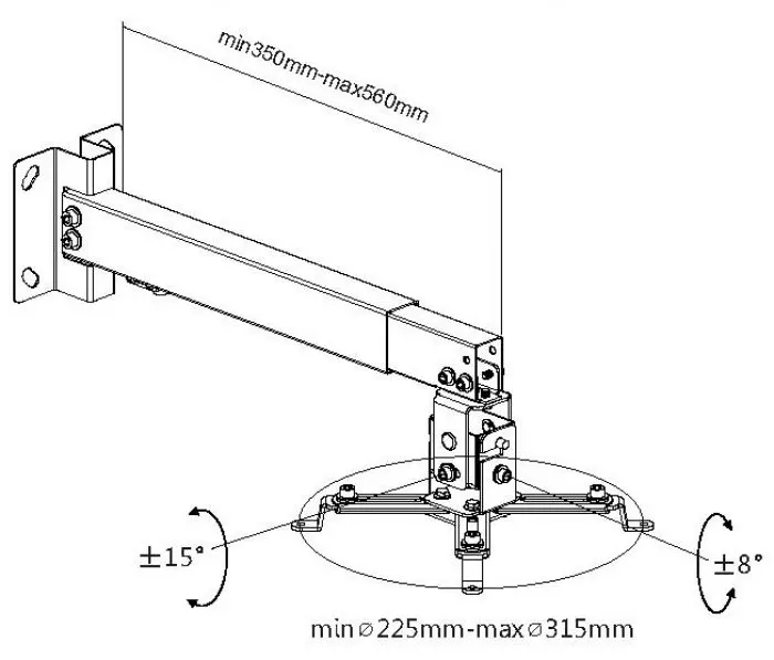 Support mural/plafond