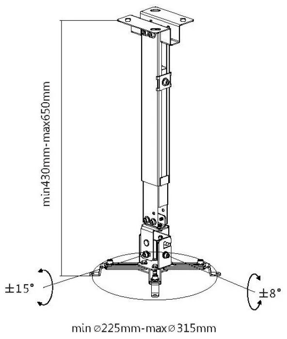 Support mural/plafond