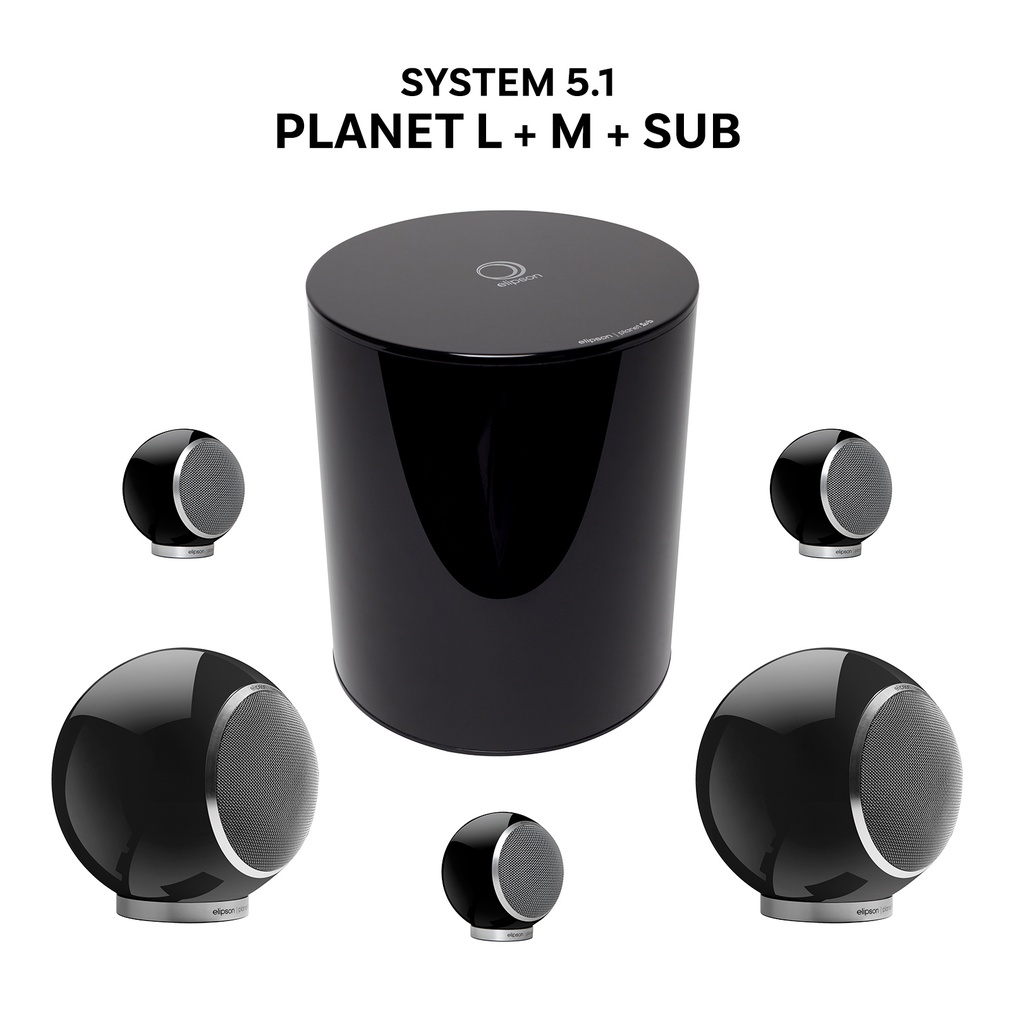 Elipson Ensemble 5.1 Planet L+M+Sub - Noir laqué