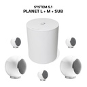 Elipson Ensemble 5.1 Planet L+M+Sub - Blanc laqué