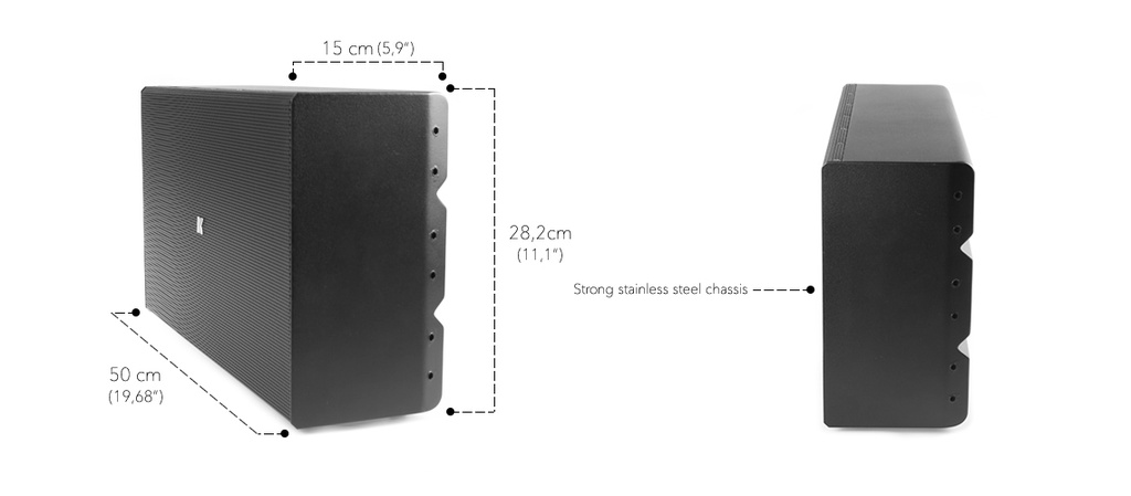 K-Array Rumble-KU210 - Caisson de basse passif compacte 10''