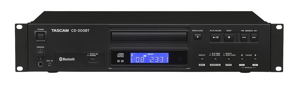 Tascam CD-200BT Lecteur de CD, BT, 2U