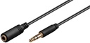 MicroConnect 3.5mm Stereo 5m M-F Noir