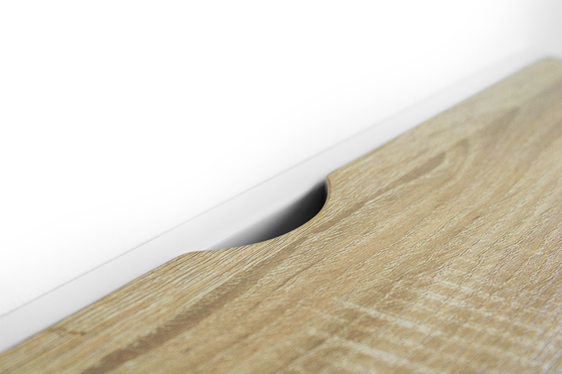 NorStone Esse Étagère blanche + Bois chêne clair