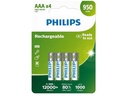 Philips Batterie Accu Rechargeable AAA 4 Pièce/s