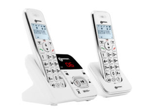 Geemarc AMPLIDECT295-2 - Téléphone filaire amplifié numérique sans fil avec répondeur intégré DUO