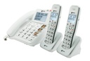 Geemarc AMPLIDECT COMBI 295-2 - Téléphone filaire avec répondeur intégré et deux combinés additionnels sans fil