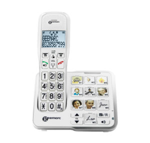 Geemarc AMPLIDECT595 PHOTO - Téléphone amplifié numérique sans fil avec mémoires photo