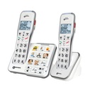 Geemarc AMPLIDECT595-2 PHOTO - Téléphone amplifié numérique sans fil avec mémoires photo DUO