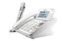 Geemarc AMPLIDECT COMBI 595 - Téléphone filaire avec combiné sans fil amplifié, touches avec photos et boutons SOS