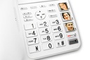 Geemarc AMPLIDECT COMBI 595 - Téléphone filaire avec combiné sans fil amplifié, touches avec photos et boutons SOS