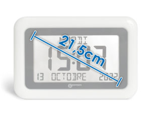 Geemarc VISO10 WOOD - Horloge avec grand afficheur numérique et calendrier en version imitation bois