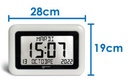 Geemarc VISO10 WOOD - Horloge avec grand afficheur numérique et calendrier en version imitation bois