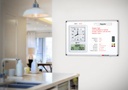 Geemarc VISO MEMODAY - Tableau blanc aide-mémoire avec horloge intégrée