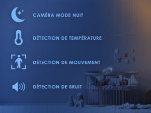 Geemarc AMPLICALL SENTINEL - Bébé vidéo alerteur avec coussin vibrant