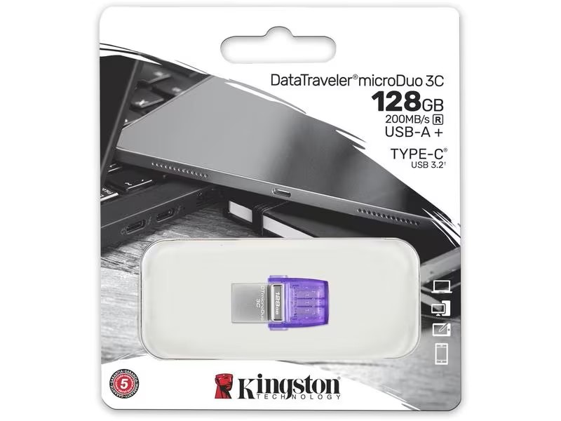 Kingston Clé USB DT MicroDuo 3C 128 GB