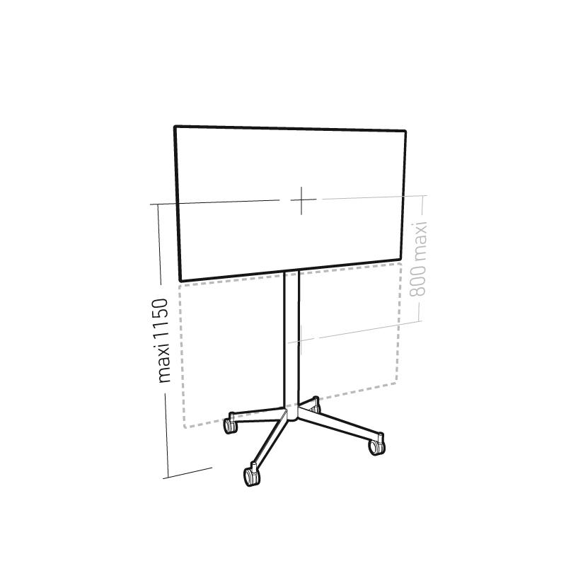 Erard KANA1400XL - Pied TV bois 80" max