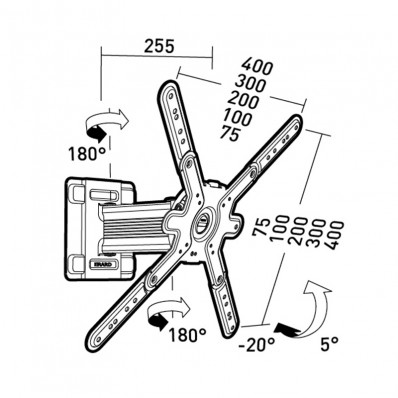 Erard CLIFF 400TW45 - Support inclinable - orientable