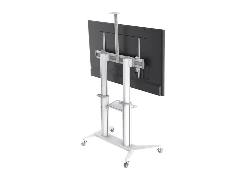 PureMounts PDS-0013C - Support à roulettes manuel Blanc